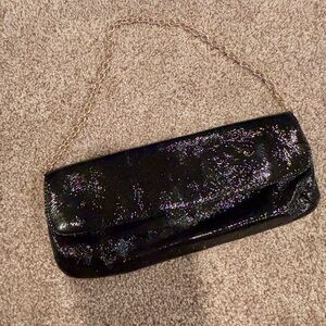 HOBO Black Shimmering Clutch Wristlet